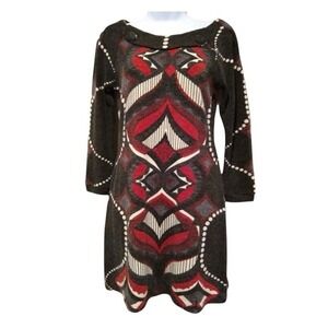 Aryeh Sweater Dress‎ Women's Sz S Lunar Moon Print Witchy Boho Anthropologie Art